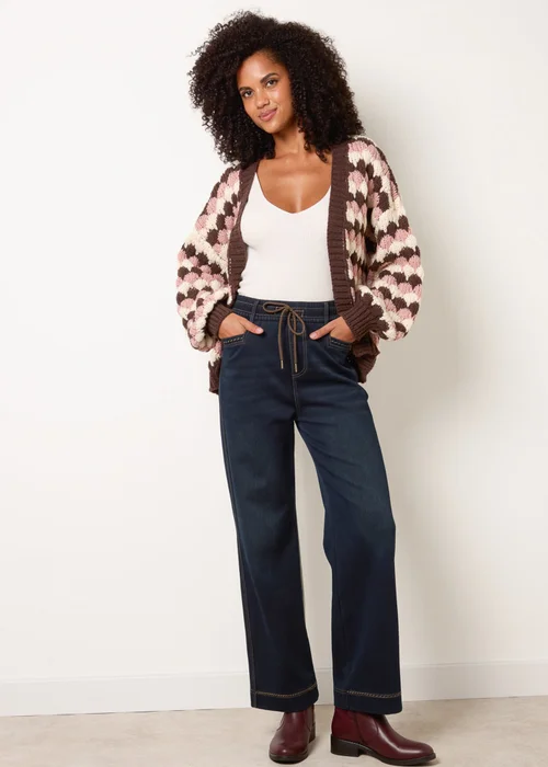 Blue Vanilla Multi Multicoloured Striped Cardigan - M/L Image 2
