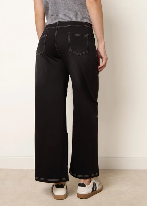 Blue Vanilla Black Multi Stretch Deep Waistband Trousers - L Image 4