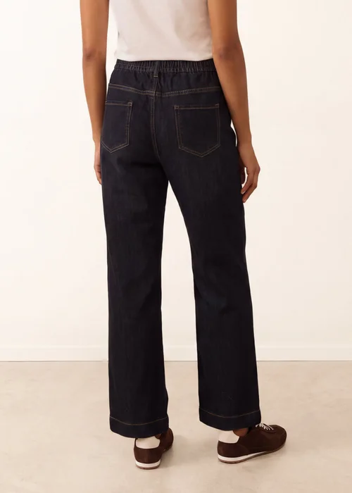 Blue Vanilla Navy Elastic Waist Jeans - M Image 4
