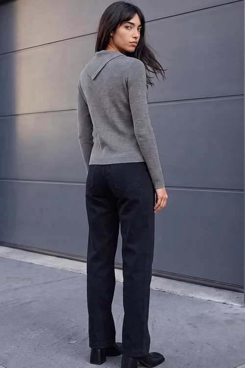Roman Grey Petite Button Jumper - 18 Image 3