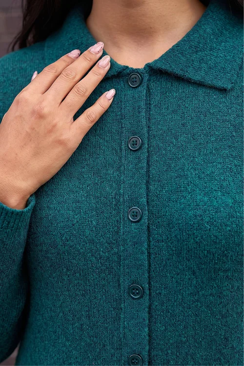Roman Dark Green Petite Collared Knit Shift Dress - 10 Image 4