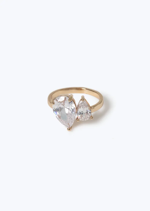 Muse Gold Cubic Engagement Ring