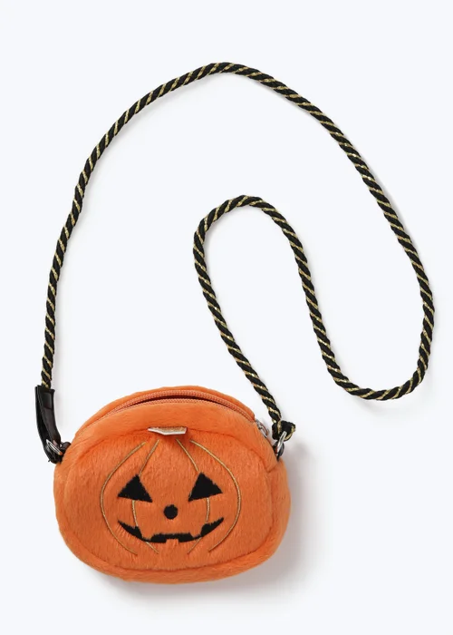 Flitzy Orange Fluffy Pumpkin Cross Body Bag - One Size Image 1
