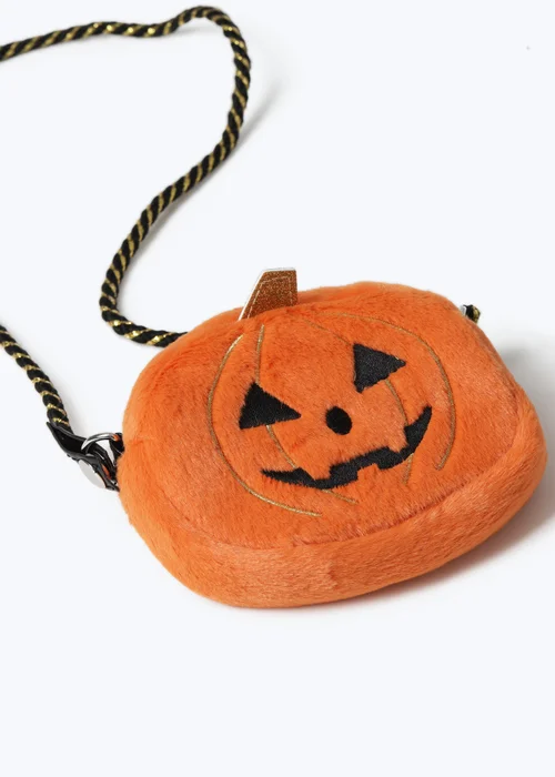 Flitzy Orange Fluffy Pumpkin Cross Body Bag - One Size Image 2
