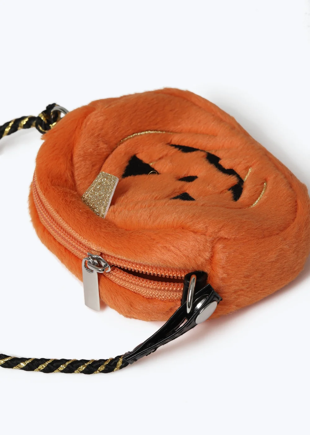 Flitzy Orange Fluffy Pumpkin Cross Body Bag - One Size Image 3