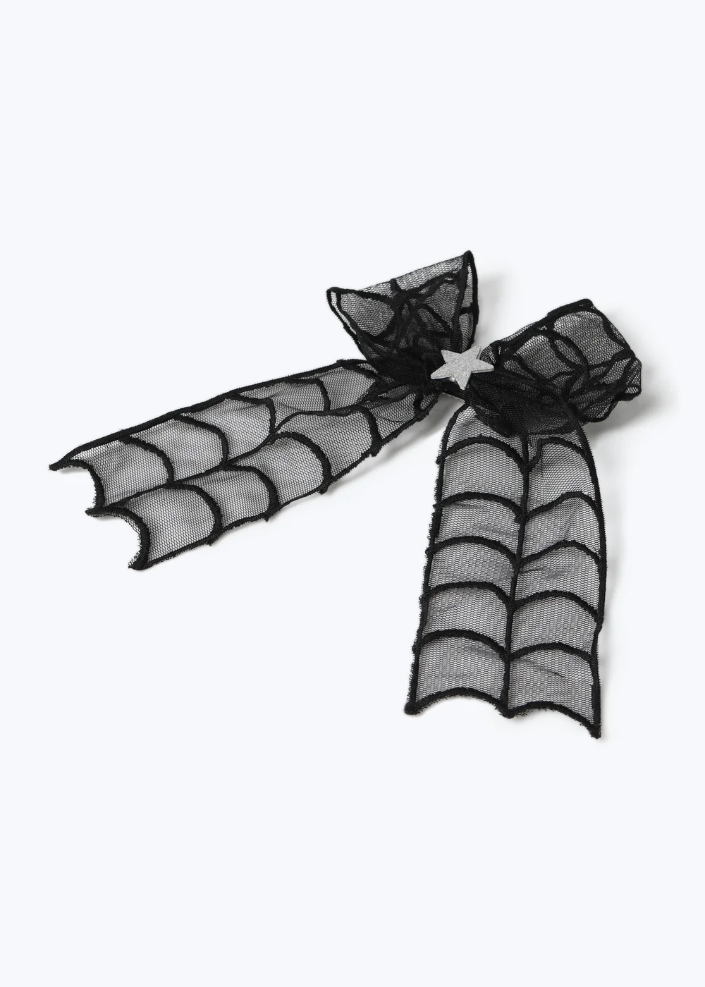 Flitzy Black Web Halloween Hair Clip - One Size Image 2