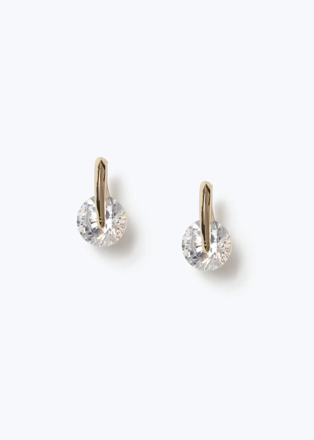 Muse Gold Cubic Zirconia Drop Crystal Earrings - One Size Image 1
