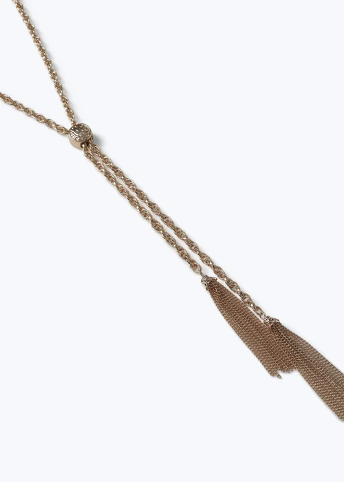Muse Gold Long Tassel Necklace - One Size Image 2
