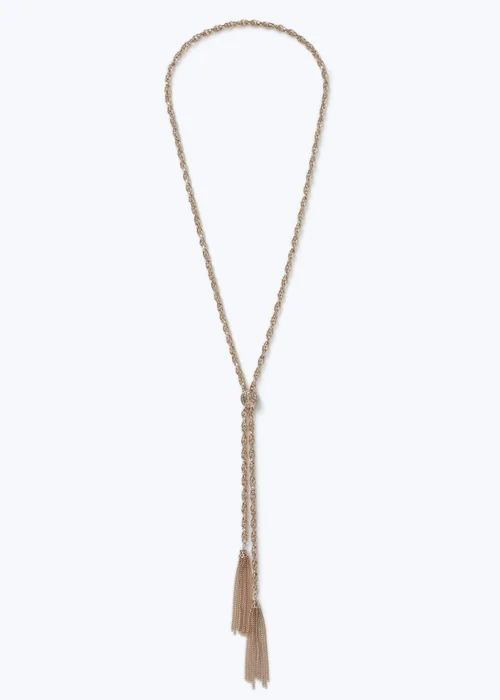 Muse Gold Long Tassel Necklace - One Size Image 1
