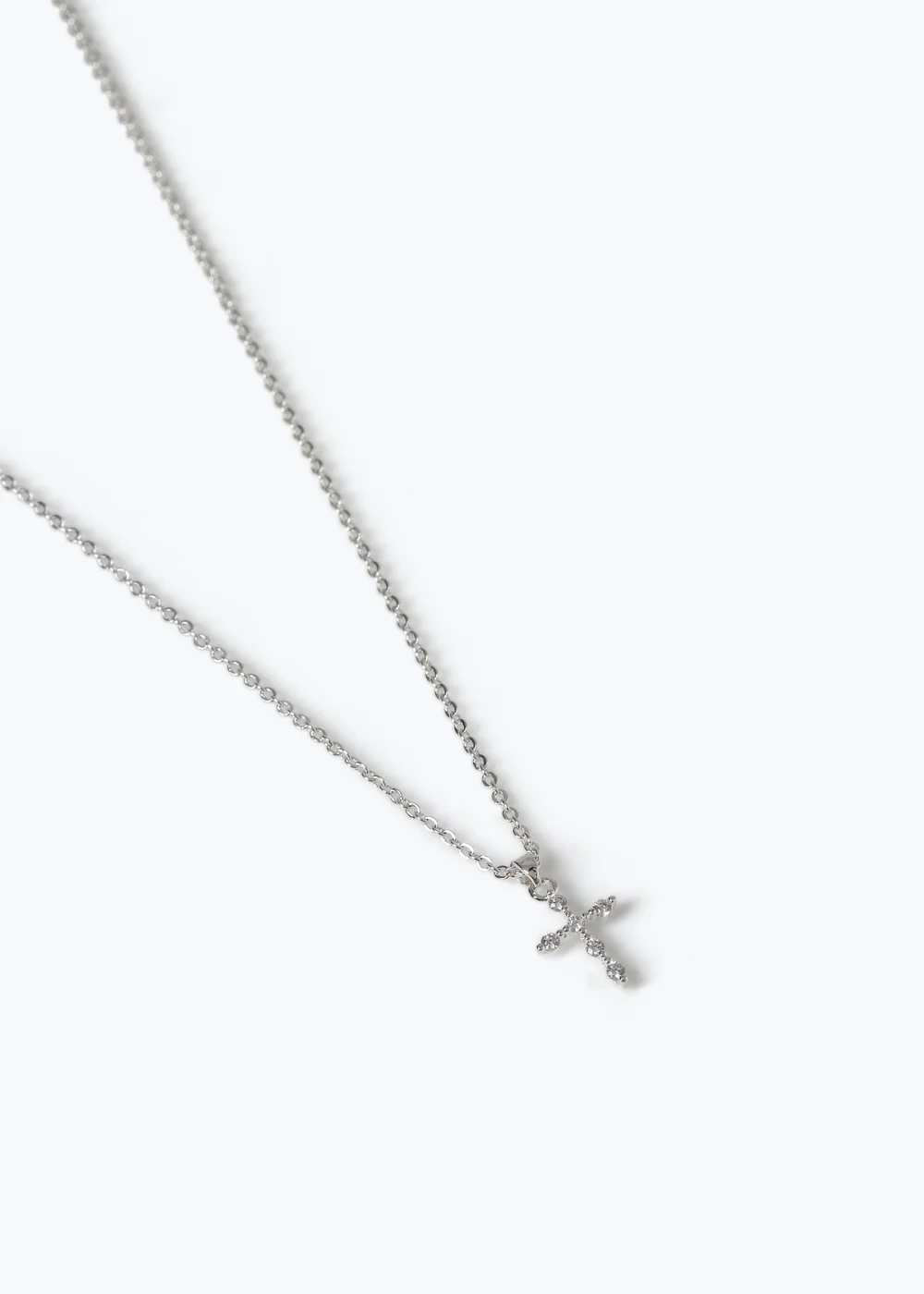 Muse Silver Cubic Cross Necklace - One Size Image 2