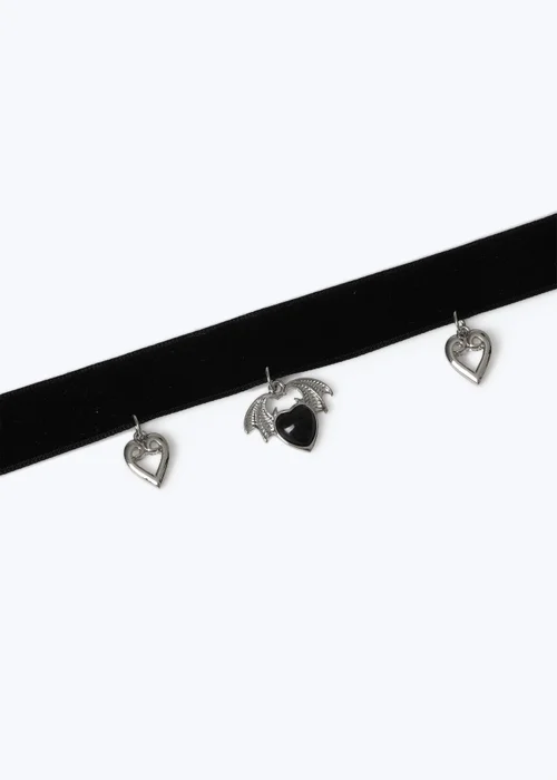 Flitzy Black Heart Halloween Chocker - One Size Image 1