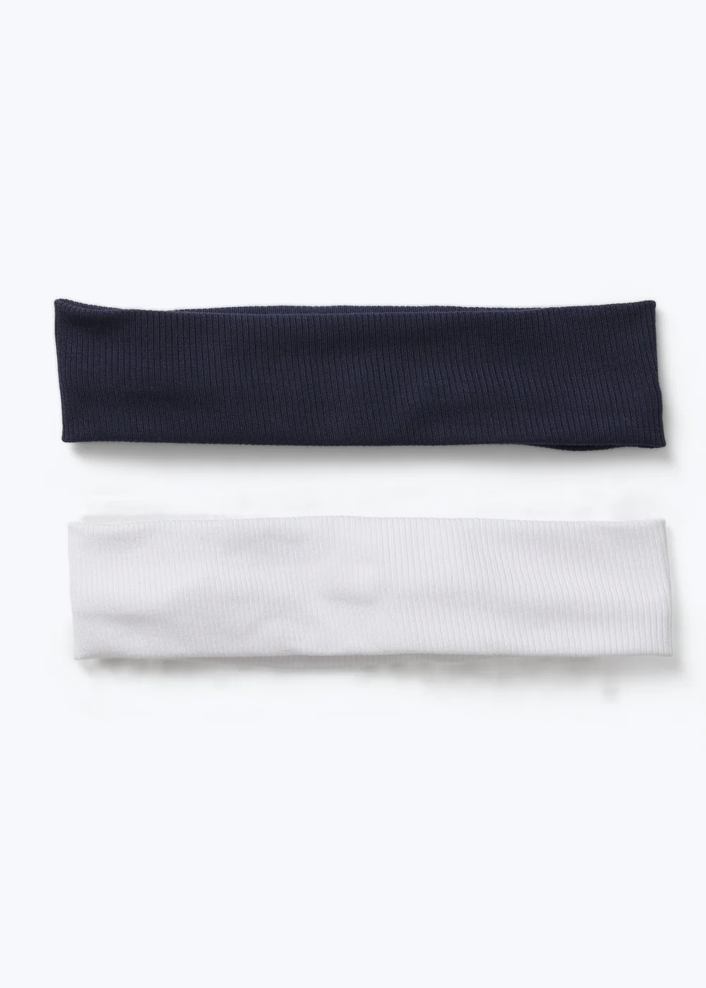 2 Pack Muse Navy & White Waffle Bandeau Headbands - One Size Image 2