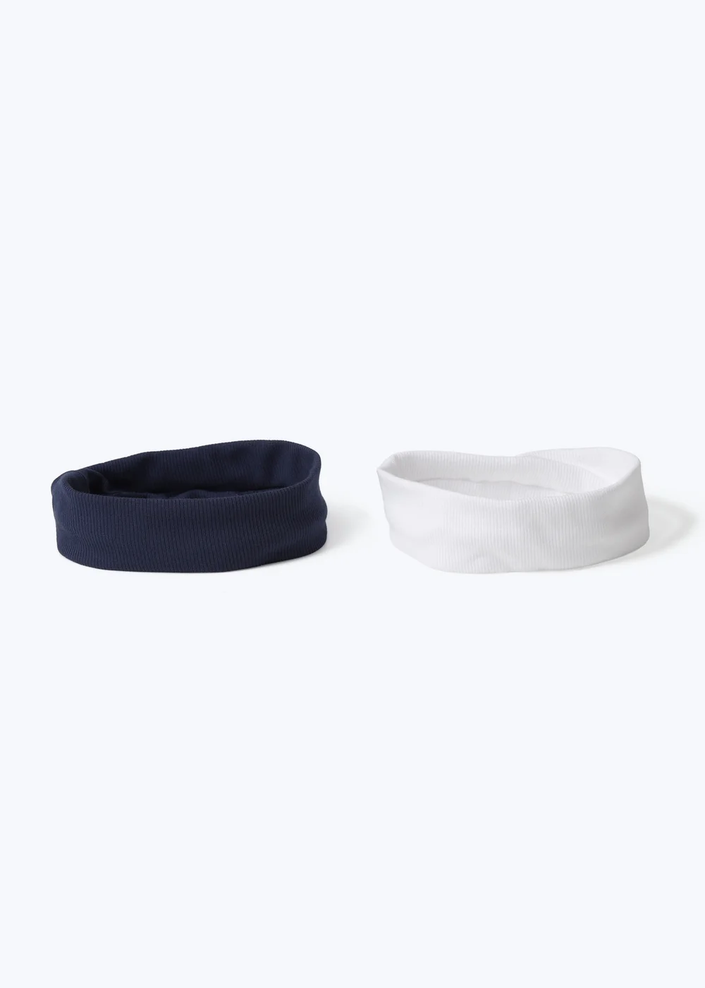 2 Pack Muse Navy & White Waffle Bandeau Headbands - One Size Image 1