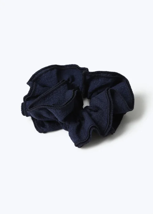 Flitzy Navy Ruffle School Scrunchie - One Size Image 2