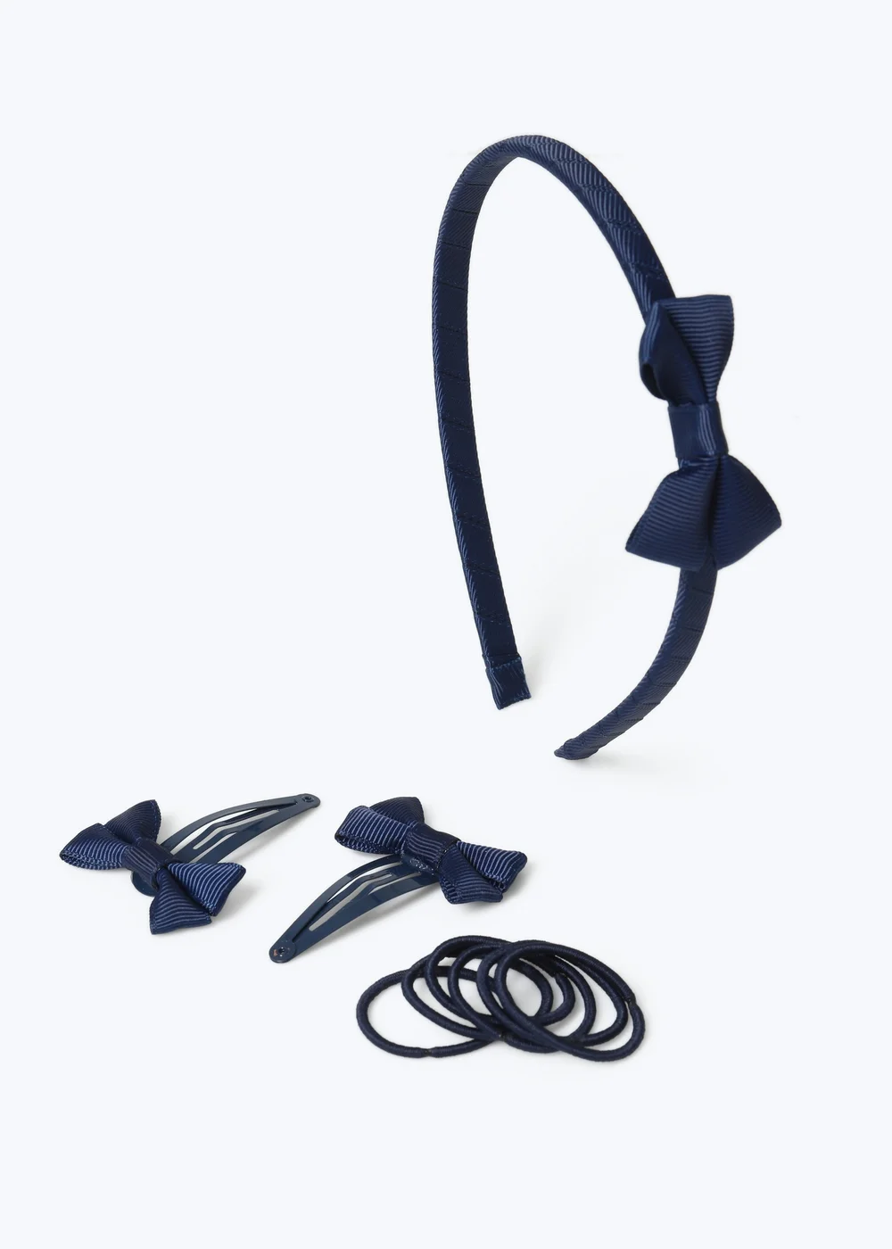 Flitzy Navy Bow School Hair Accessories Pack - One Size Image 1