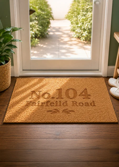 Personalised Memento Company Ornate Brown Coir Doormat - One Size Image 3