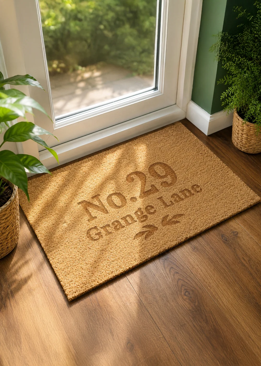 Personalised Memento Company Ornate Brown Coir Doormat - One Size Image 1