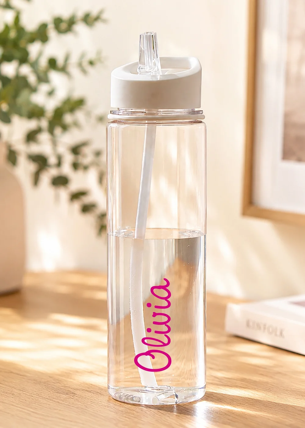 Personalised Memento Company Pink Name Water Bottle - One Size Image 3
