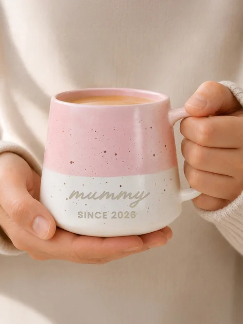 Personalised Memento Company Pink Speckled Ceramic Mug - One Size Image 2