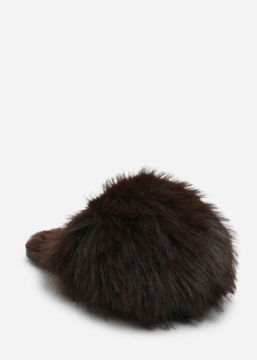 Where's That From Keira Dark Brown Extreme Fluffy Oversized Faux Fur Slippers - 5 Image 2