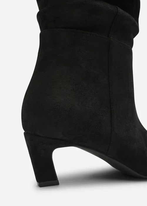 Where's That From Kensley Black Ruched Slouch Knee High Snipped Toe Boot - 6 Image 4