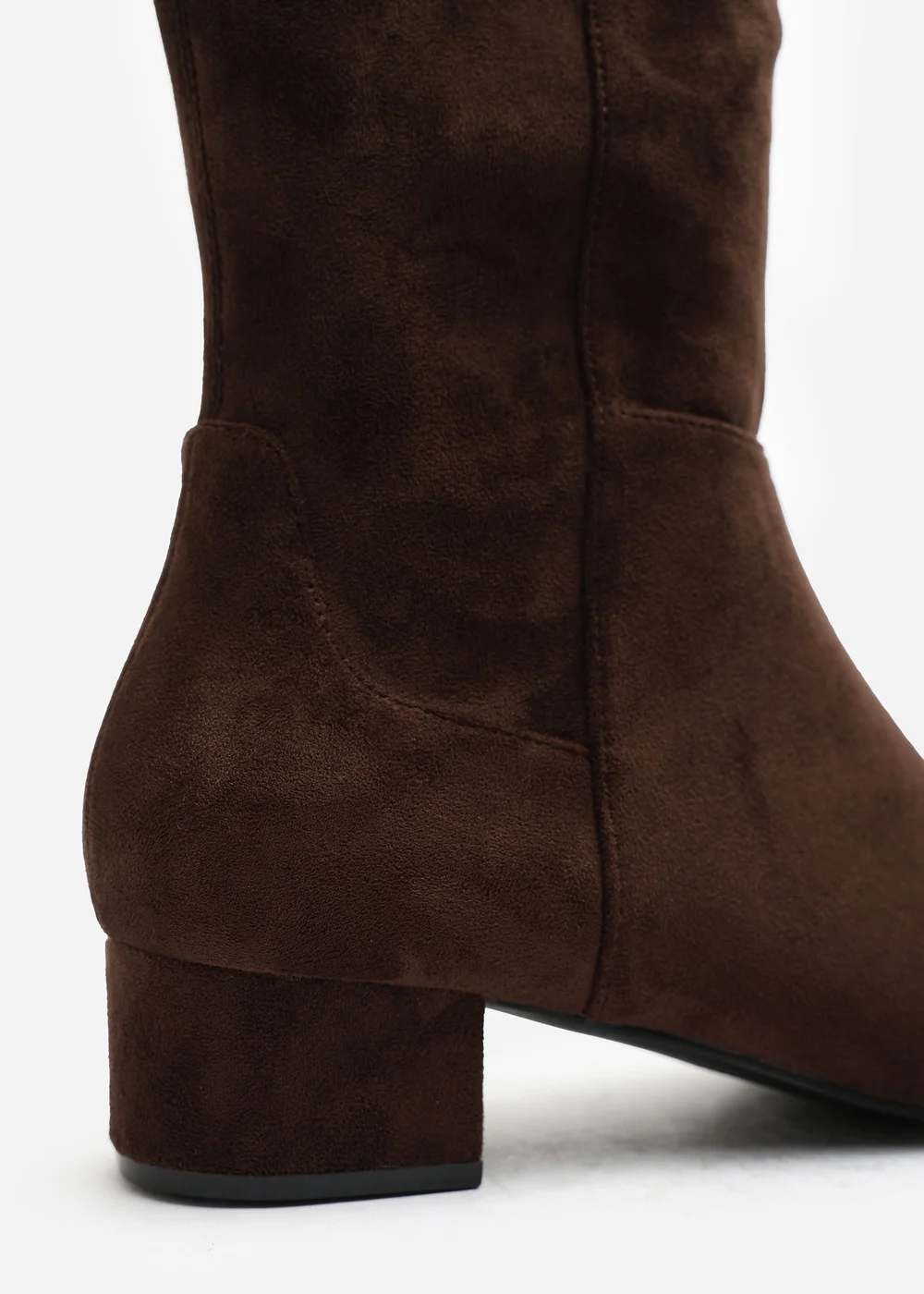Where's That From Paislee Dark Brown Round Toe Block Heel Stretch Boots - 4 Image 4