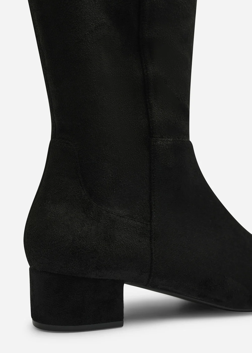Where's That From Paislee Black Wide Fit Round Toe Block Heel Stretch Boots - 7 Wide Image 4