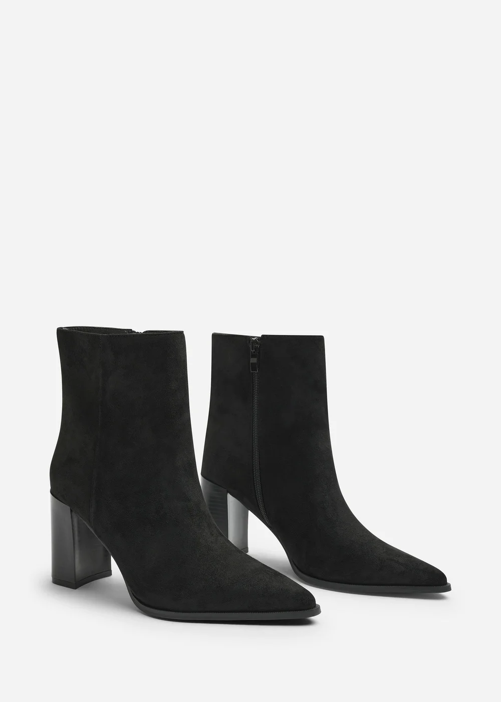 Where's That From Daryna Black Stacked Heel Pointed Ankle Boot - 6 Image 3