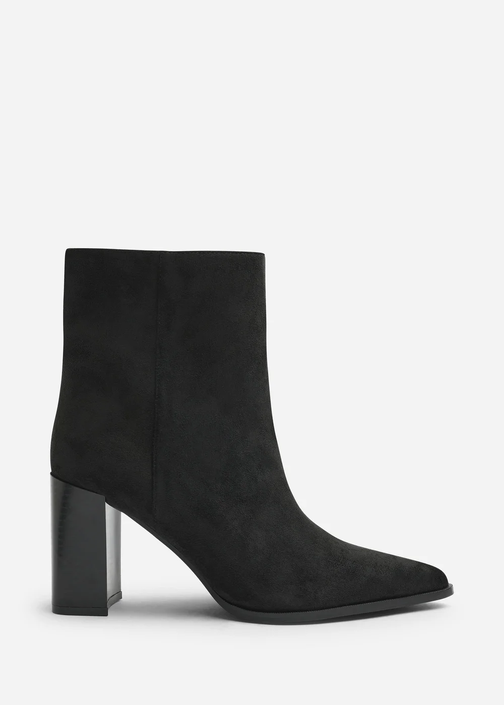 Where's That From Daryna Black Stacked Heel Pointed Ankle Boot - 6 Image 1
