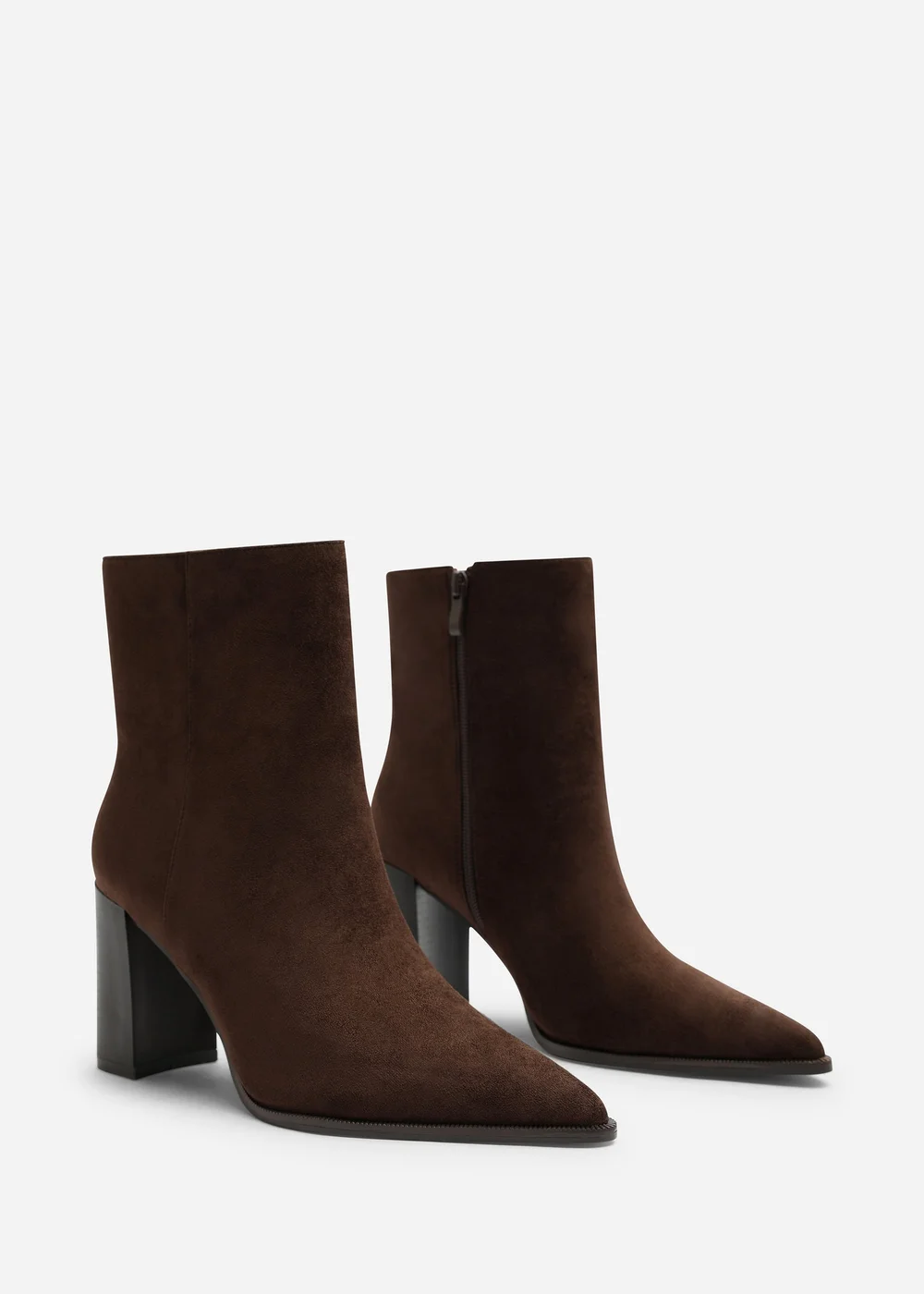 Where's That From Daryna Dark Brown Stacked Heel Pointed Ankle Boot - 5 Image 3