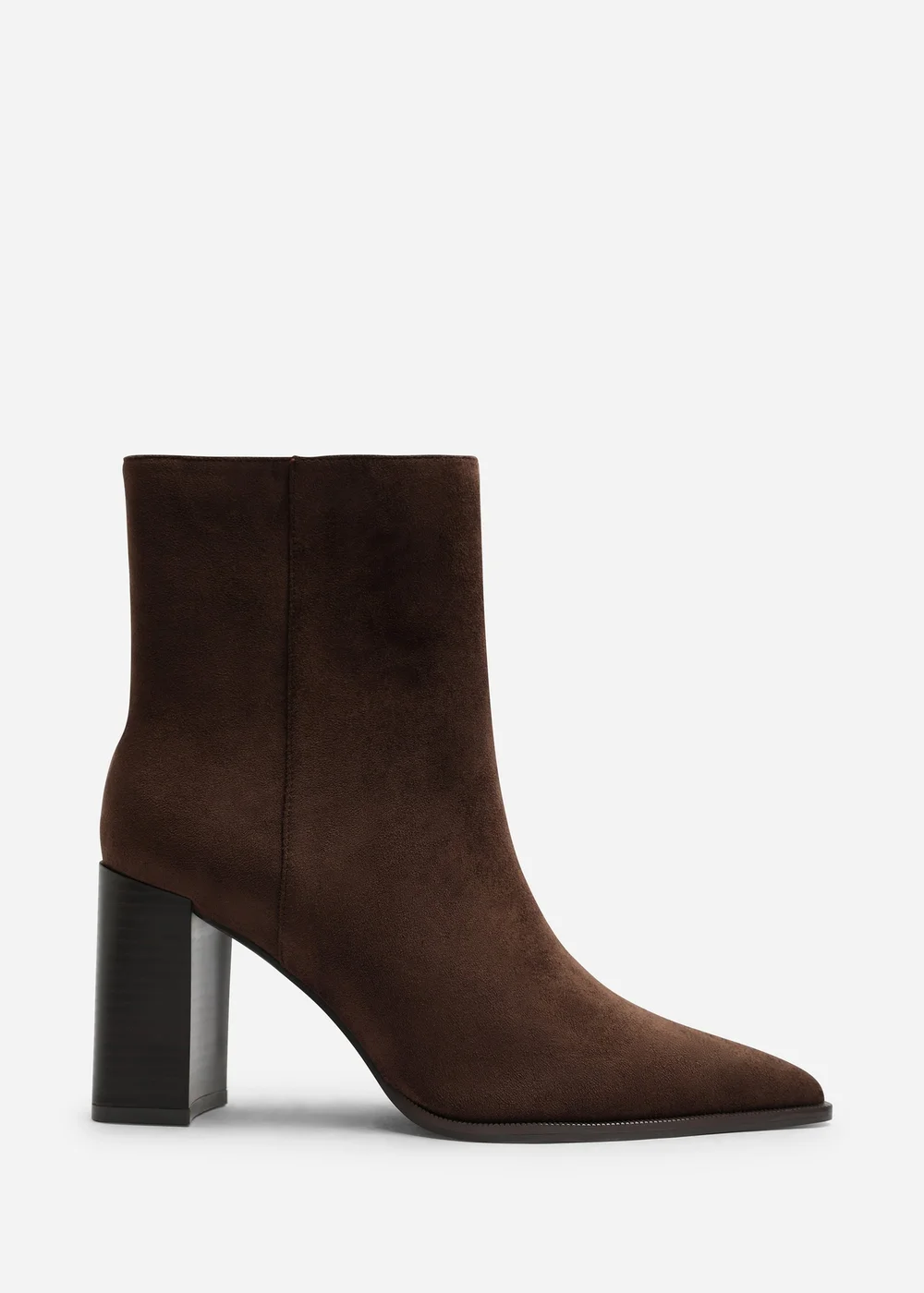 Where's That From Daryna Dark Brown Stacked Heel Pointed Ankle Boot - 5 Image 1