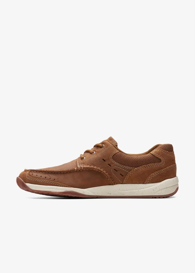 Clarks Mens Brown Allston Edge Nubuck Standard