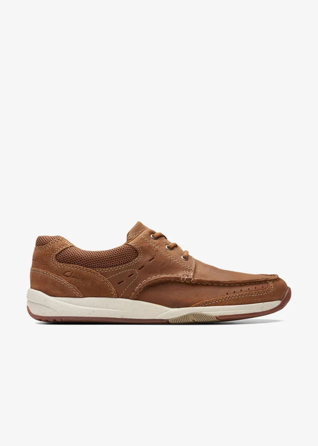 Clarks Mens Brown Allston Edge Nubuck Standard