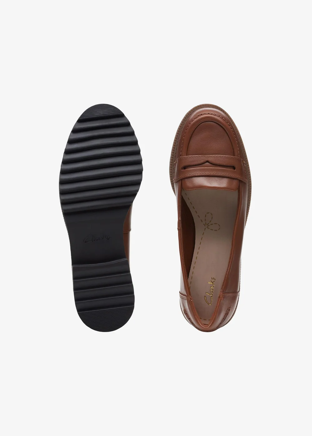 Clarks Womens Brown Griffin Milly Leather Standard - 4 Image 6