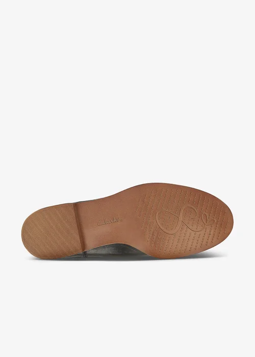 Clarks Womens Black Taylor Shine Leather Wide - 4 Image 3