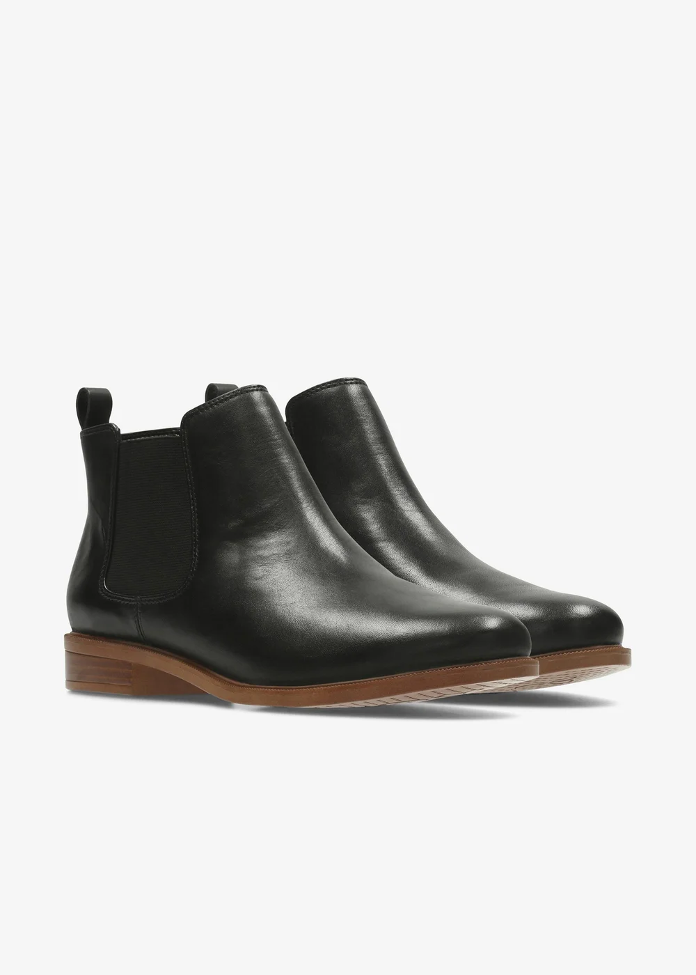 Clarks Womens Black Taylor Shine Leather Wide - 4 Image 4