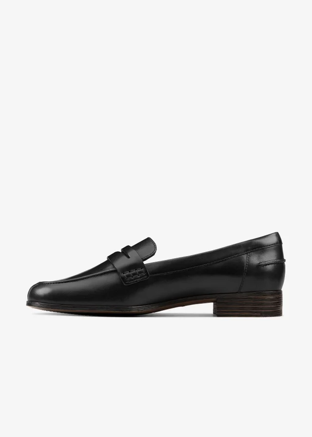 Clarks Womens Black Hamble Loafer Leather Standard