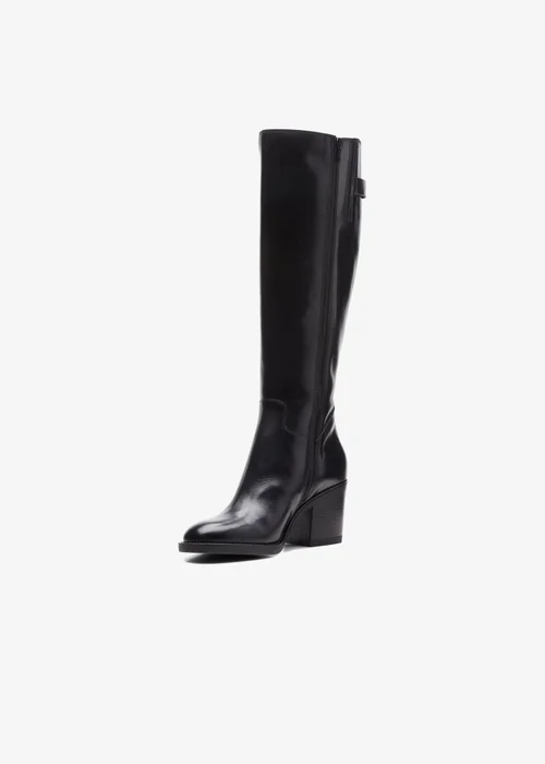 Clarks Womens Black Mascarpone 2 Up Leather Standard - 3 Image 4