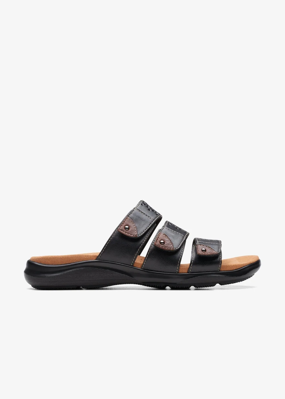 Clarks Womens Black Kitly Walk Leather Standard - 5 Image 1
