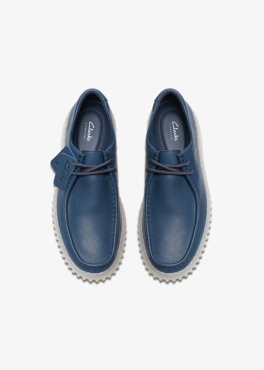 Clarks Mens Blue Torhill Lo Leather Standard - 6 Image 6