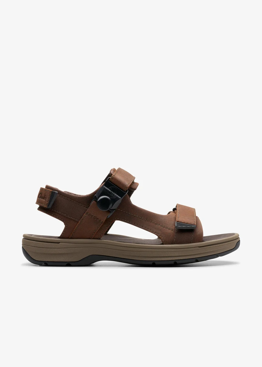 Clarks Mens Brown Saltway Trail Leather Standard - 8 Image 1