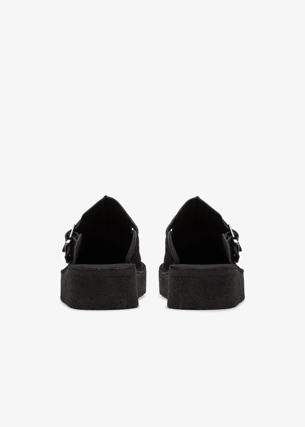 Clarks Originals Womens Black Trek Wedge Mule Suede Standard - 4 Image 5