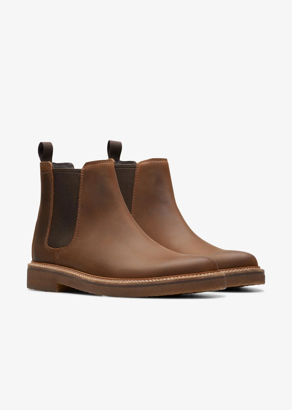 Clarks Mens Brown Clarkdale Easy Chelsea Boot Leather Standard - 10 Image 5