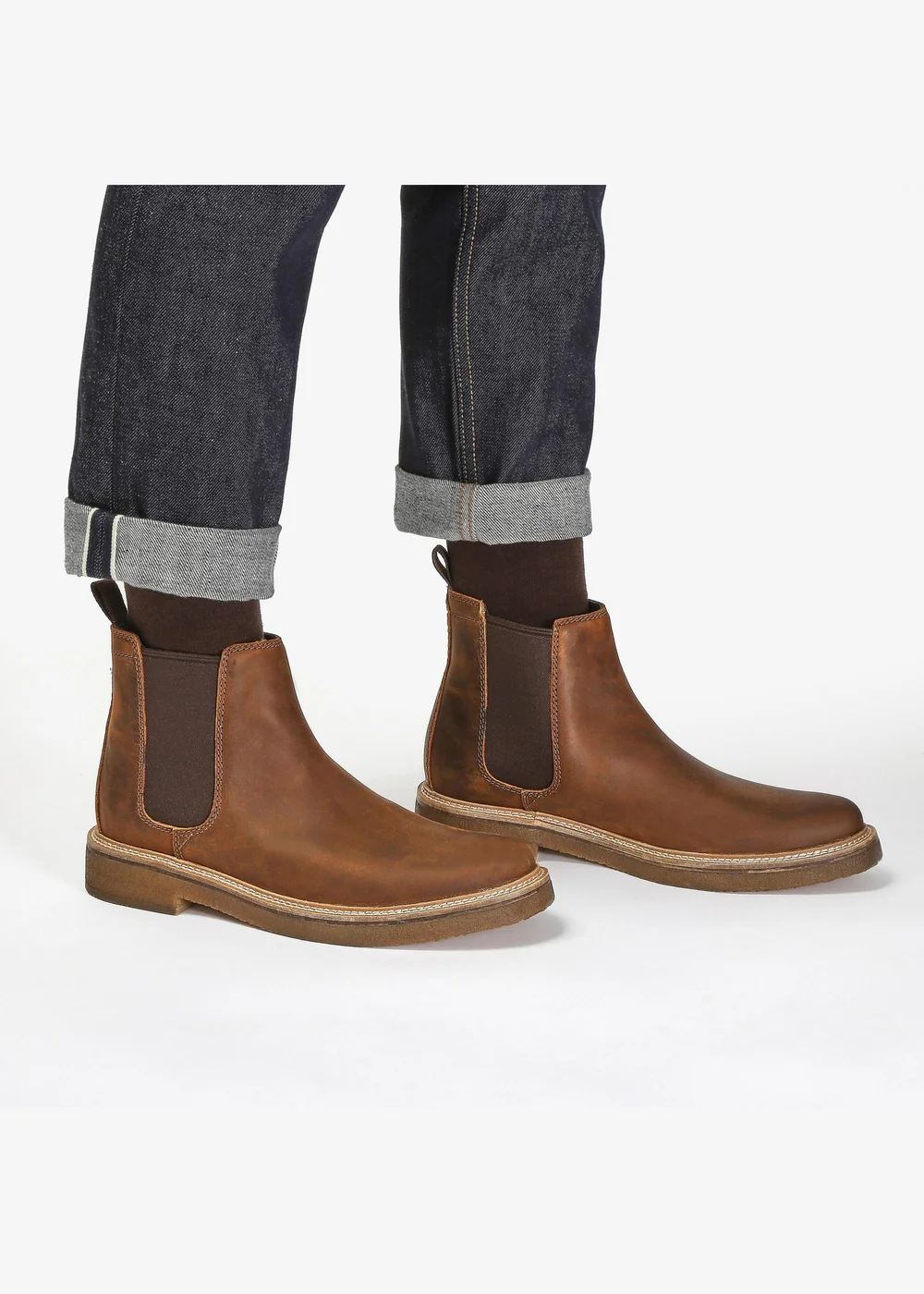 Clarks Mens Brown Clarkdale Easy Chelsea Boot Leather Standard - 10 Image 2