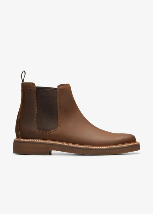 Clarks Mens Brown Clarkdale Easy Chelsea Boot Leather Standard - 10 Image 1