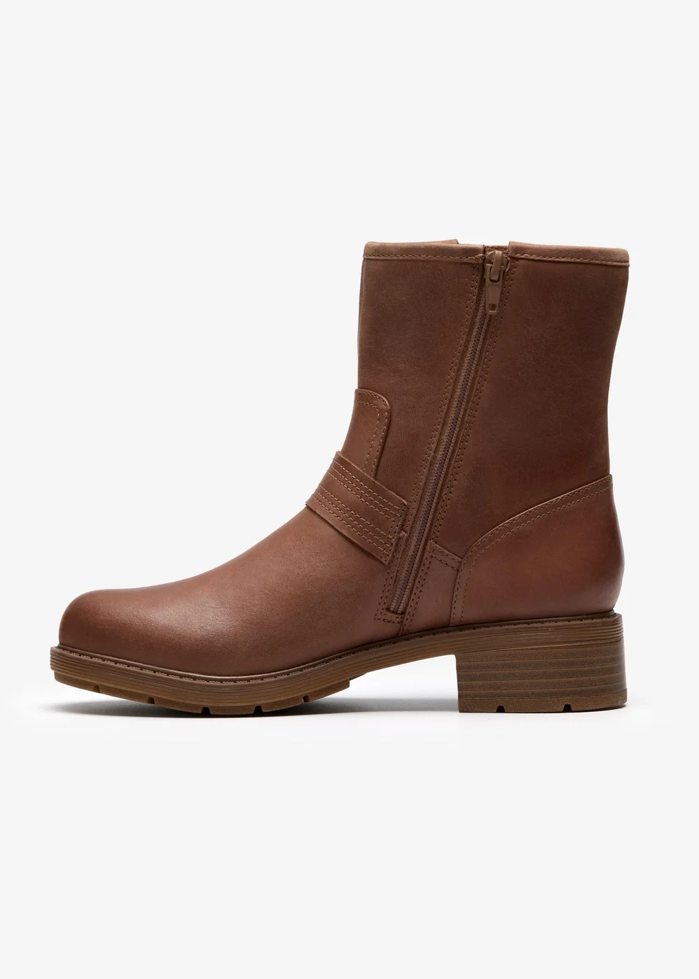 Clarks Womens Brown Hearth Cross Leather Standard - 3.5 Image 2