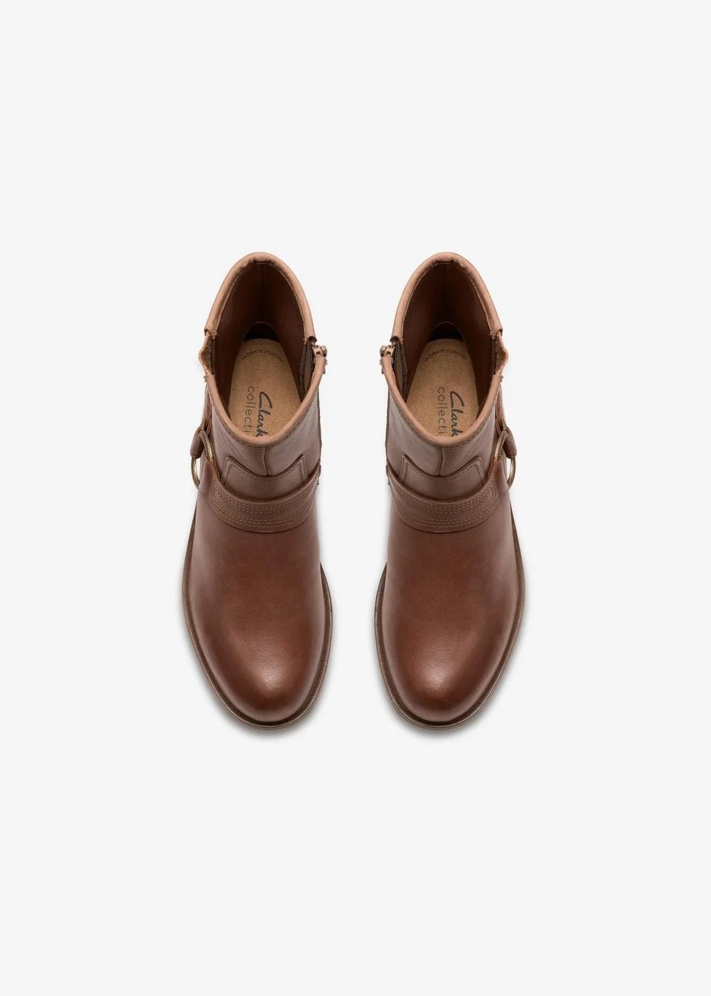 Clarks Womens Brown Hearth Cross Leather Standard - 3.5 Image 6