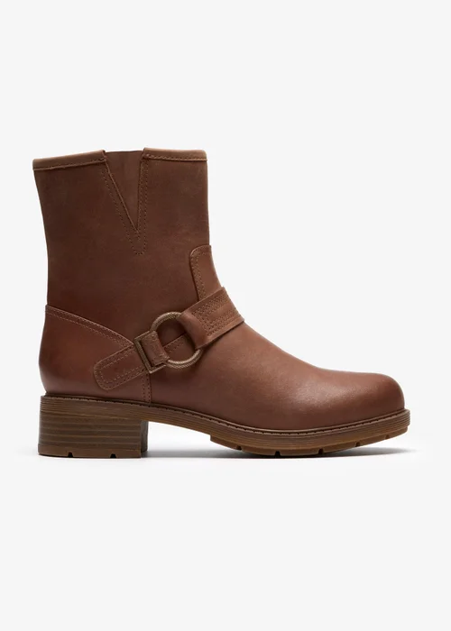 Clarks Womens Brown Hearth Cross Leather Standard - 3.5 Image 1