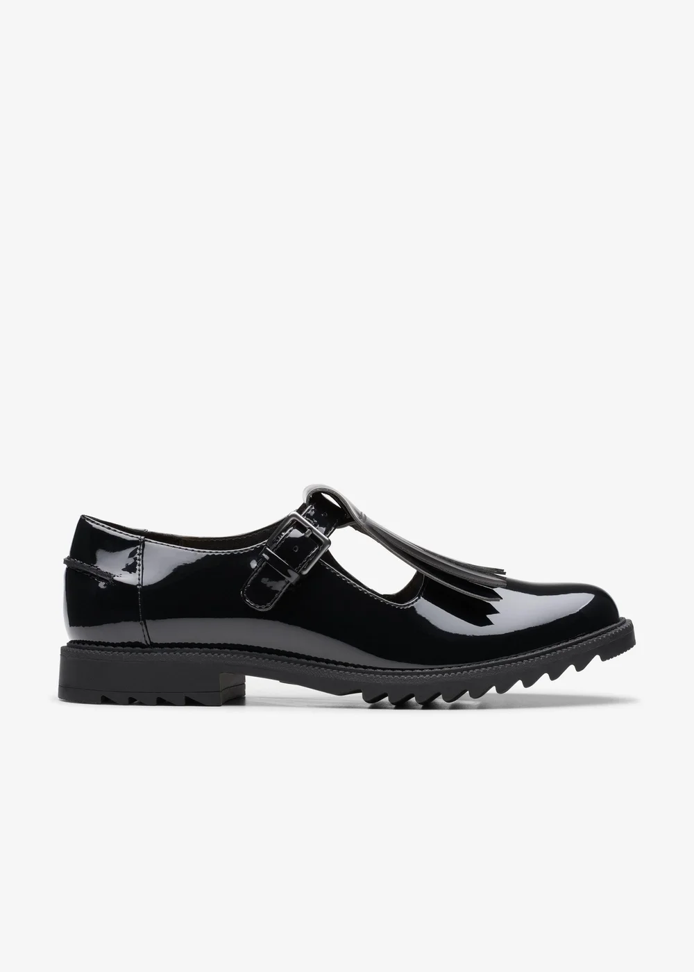 Clarks Womens Black Griffin Mia 2 Patent Standard - 7.5 Image 1