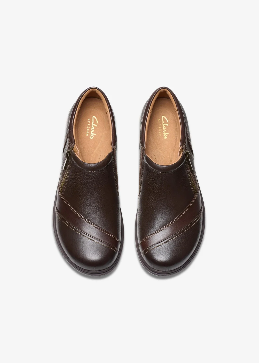 Clarks Womens Brown Certina Pure Leather Wide - 4.5 Image 6